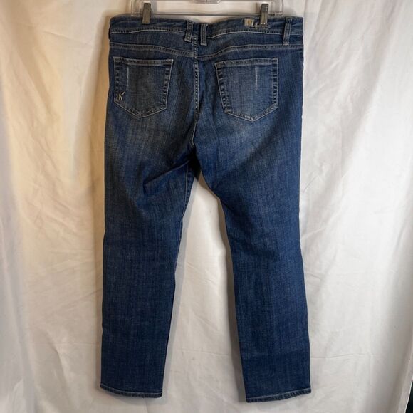 Kut from the Kloth Celine Slouchy Boyfriend Denim Jeans Size 12 Distressed - Picture 2 of 9